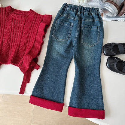 Girls Casual Outfit Girls Back to School Outfit Three-Piece Set
