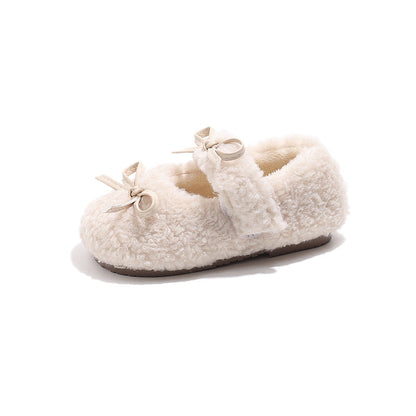 Girls' Winter Warm Bow-knot Cotton Shoes
