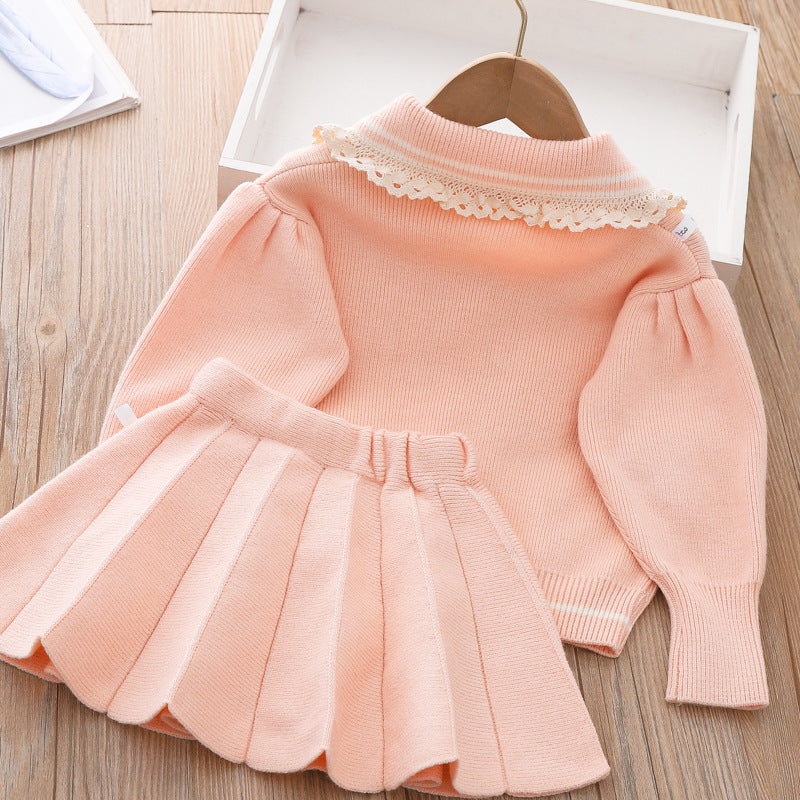Girls Fall School Outfit Girls Autumn Princess Outfit Two-piece set