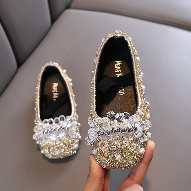 Cute Girls  Beauty Pageant Sequins Princess Shoes