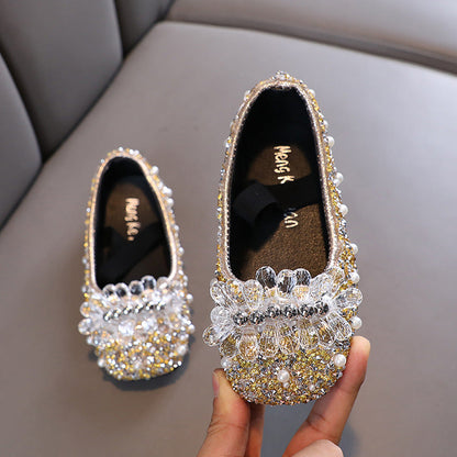 Cute Girls  Beauty Pageant Sequins Princess Shoes