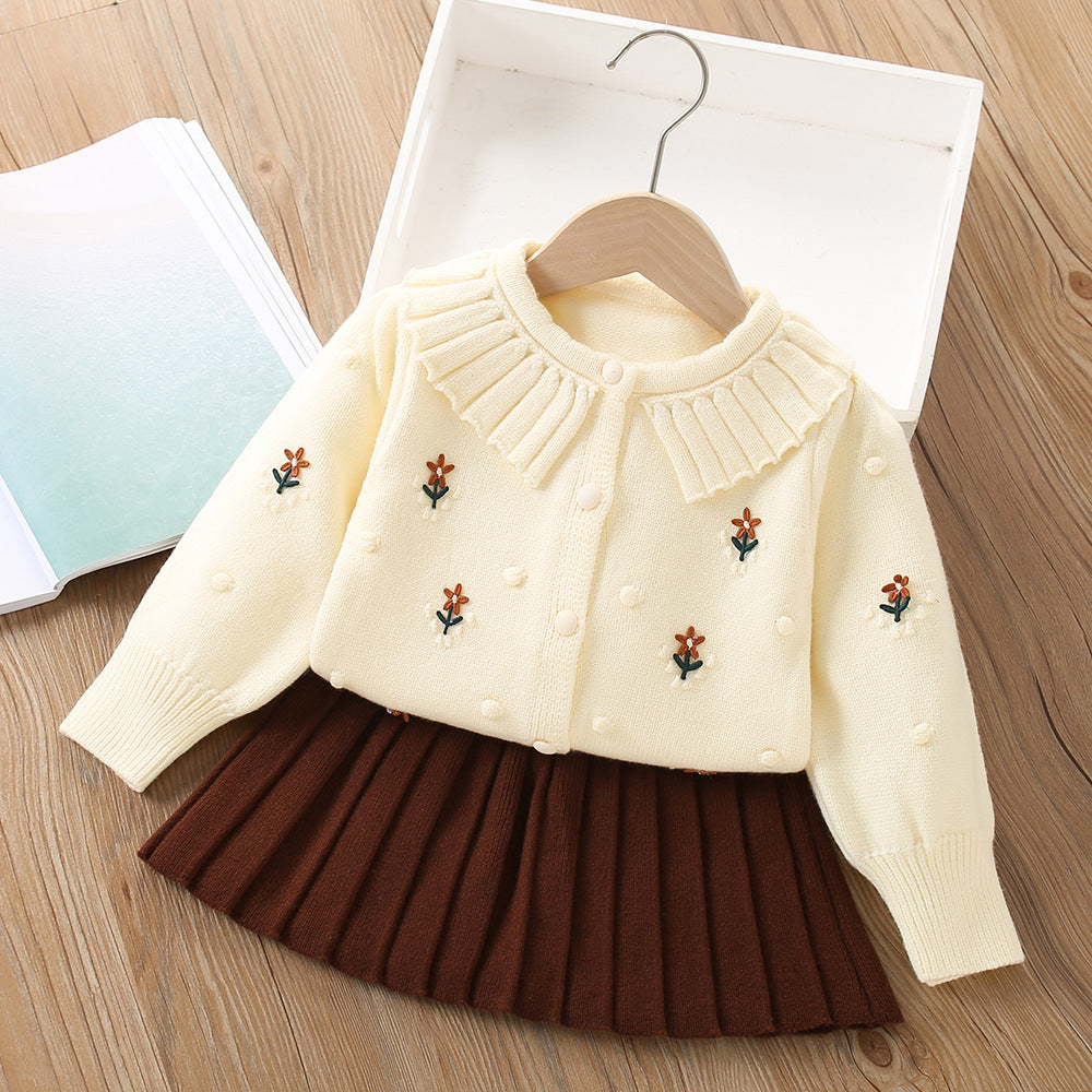 Girls Elegant Comfortable Outfit Girls Back to School Outfit Two-piece Set
