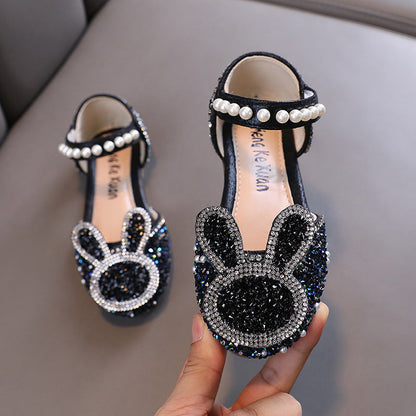 Baby Girls Sequins Rabbit Birthday Princess Dress Shoes