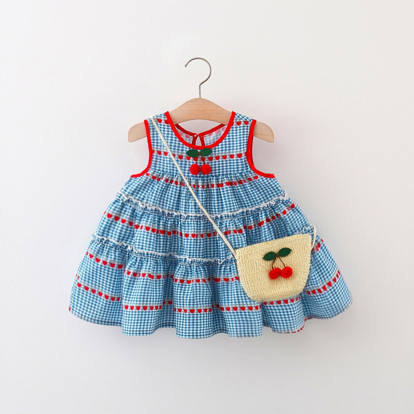 Girls Summer Plaid Dress Girls Vacation Dress