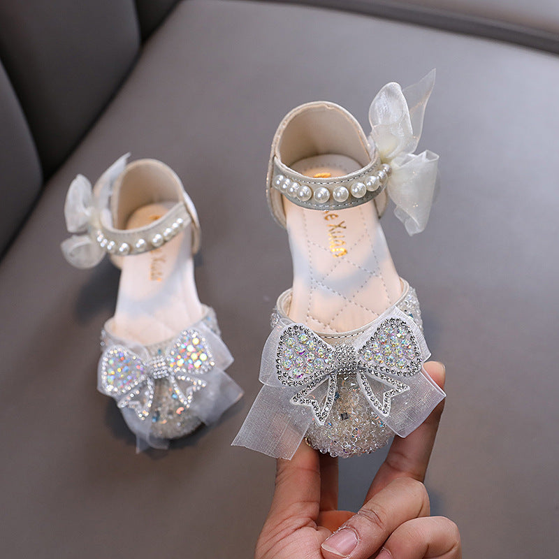 Baby Girls New Princess Rhinestone Leather Shoes