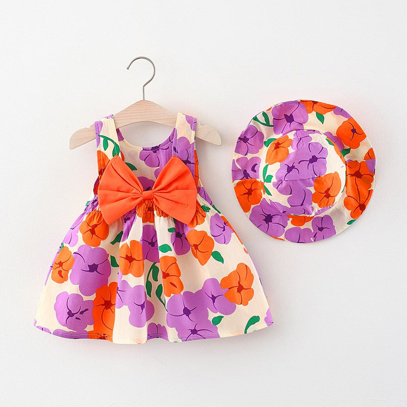 Girls Floral Vacation Dress Girls Beach Dress