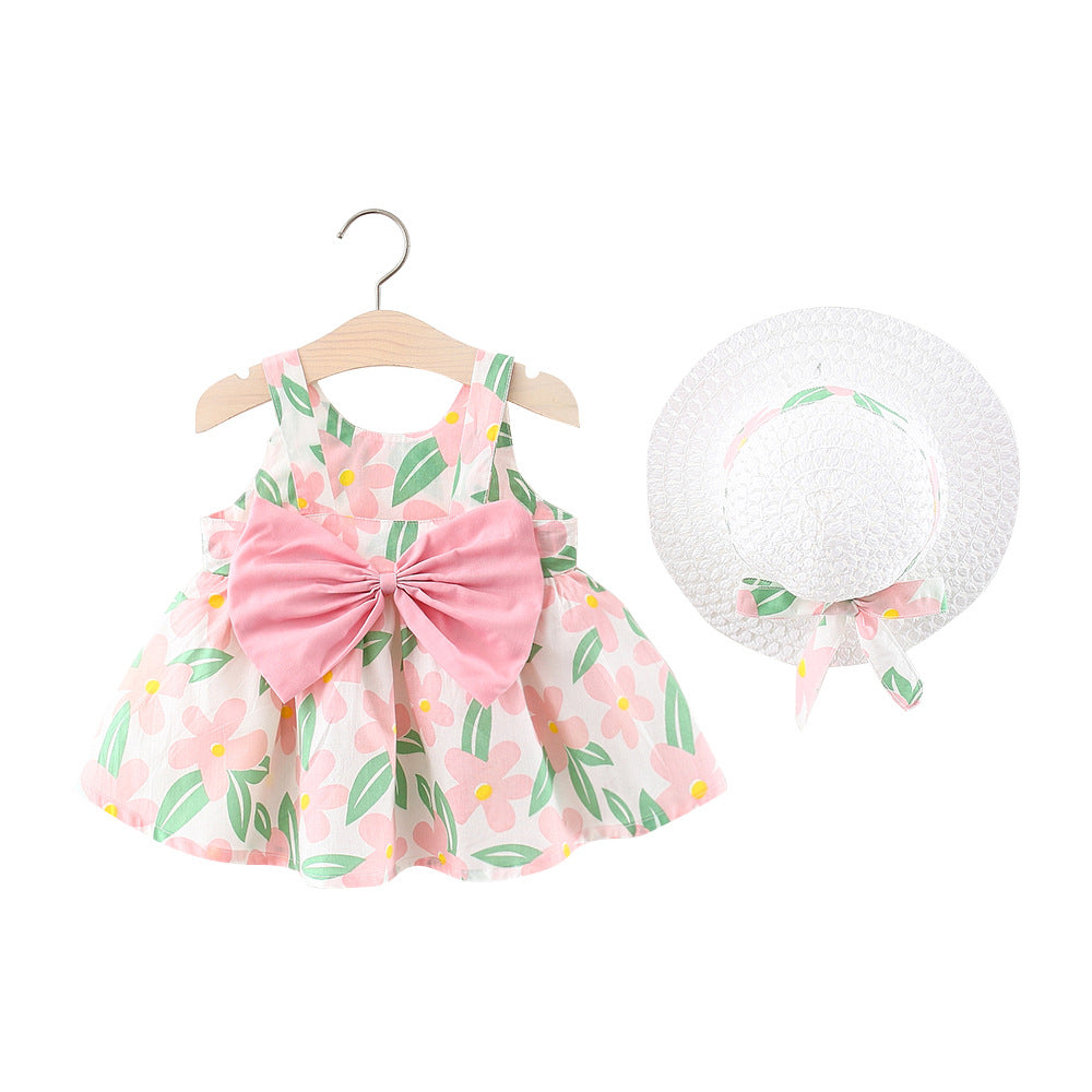 Girls Floral Vacation Dress Girl Party Dress