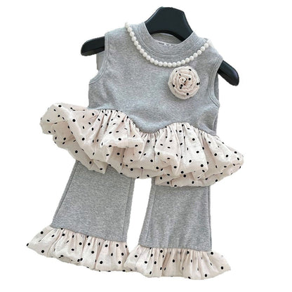 Girls Summer Vacation Outfit Girls Back to School Outfit Two-Piece Set