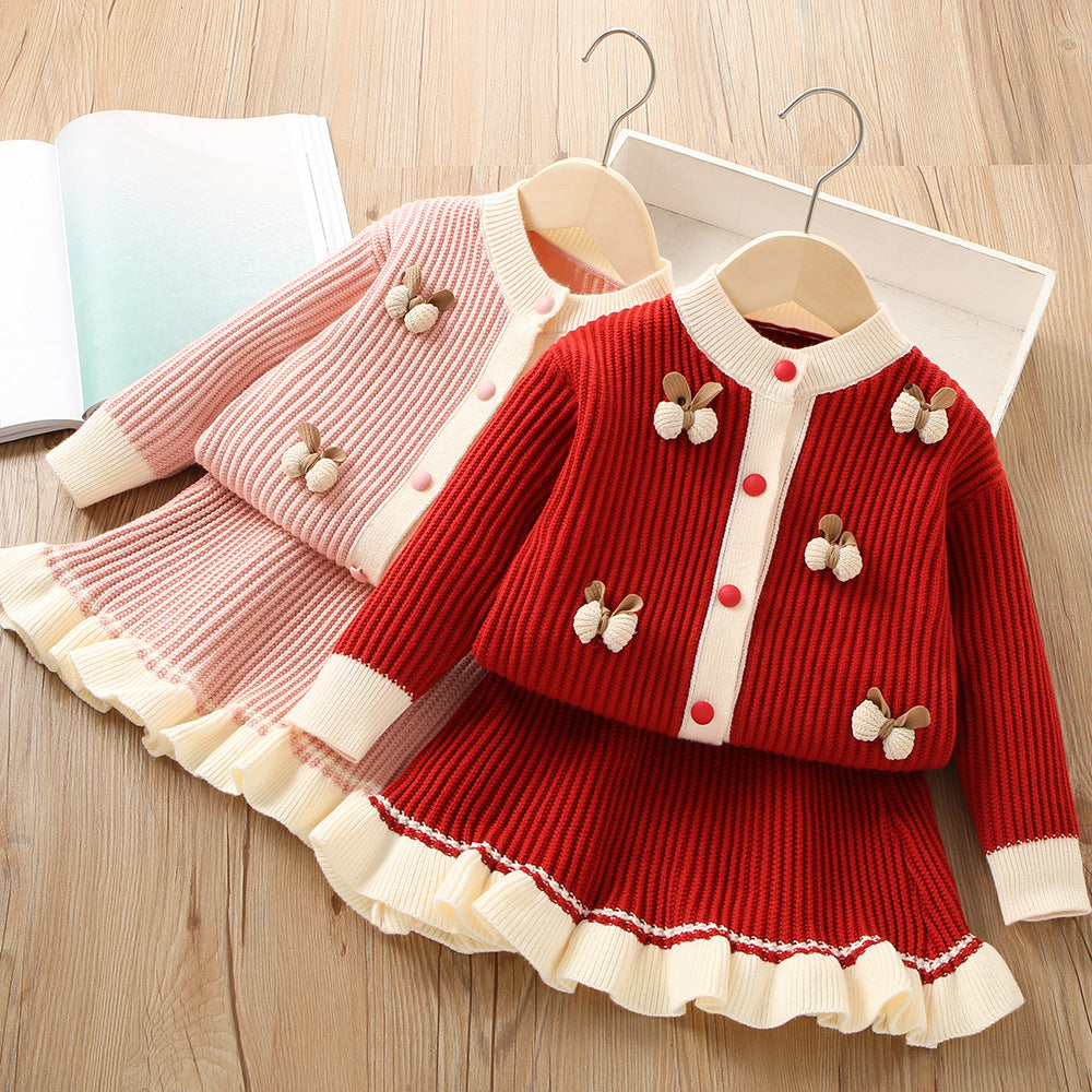 Girls School Daily Outfit Girls Back to School Outfit Two-Piece Set