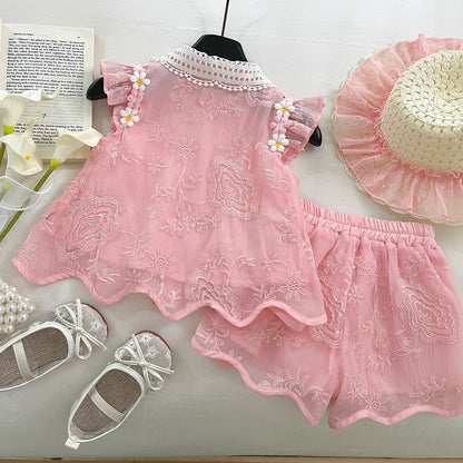 Girls Summer Vacation Outfit Girls Beach Outfit Two-piece Set