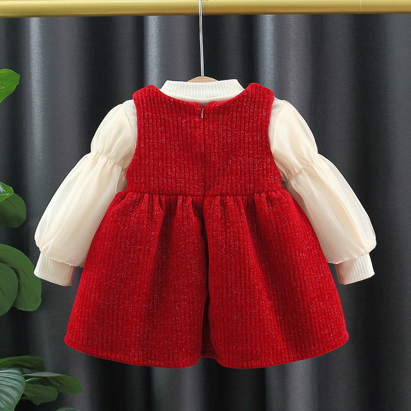 Girls Christmas Dresses Girls Elegant Birthday Outfit Two-piece Set