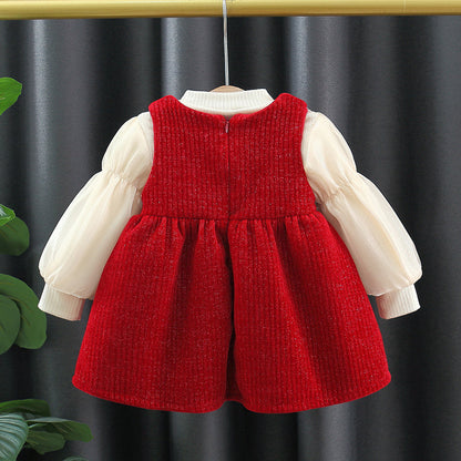 Girls Christmas Dresses Girls Elegant Birthday Outfit Two-piece Set