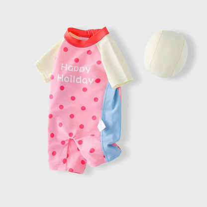 Baby Girl Sun Protection One Piece Swimsuit