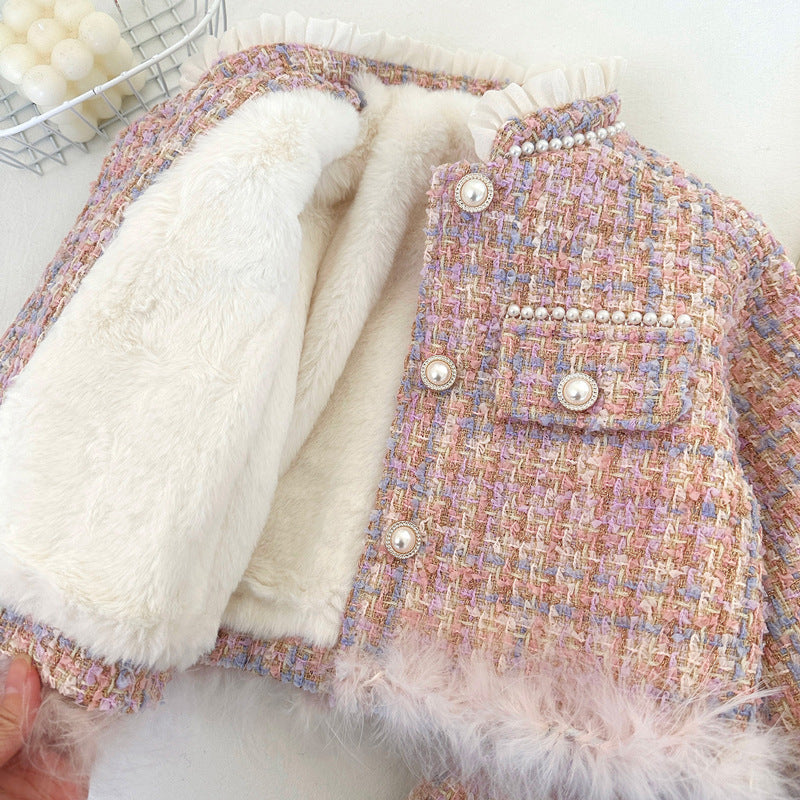 Girls Winter Comfortable Outfit Girls Birthday Outfit Two-piece Set