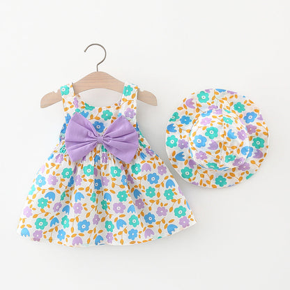 Girls Summer Vacation Dress Girls Floral Vacation Dress