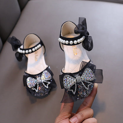 Baby Girls New Princess Rhinestone Leather Shoes