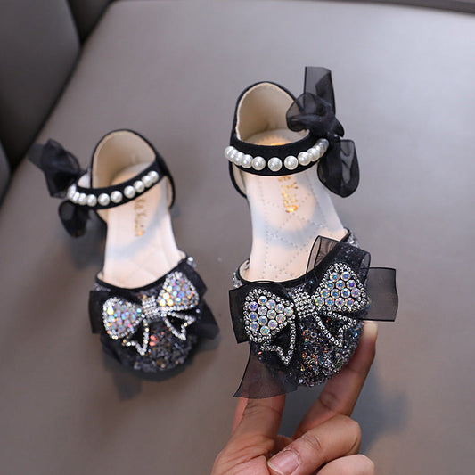 Baby Girls New Princess Rhinestone Leather Shoes