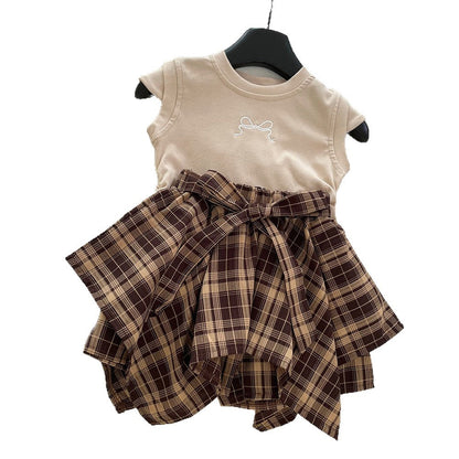 Girls Back to School Outfit Girls Summer Vacation Outfit Two-piece Set