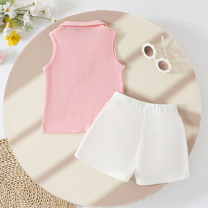 Girls Vacation Beach Outfit Girls Resort Outfit Two-piece Set