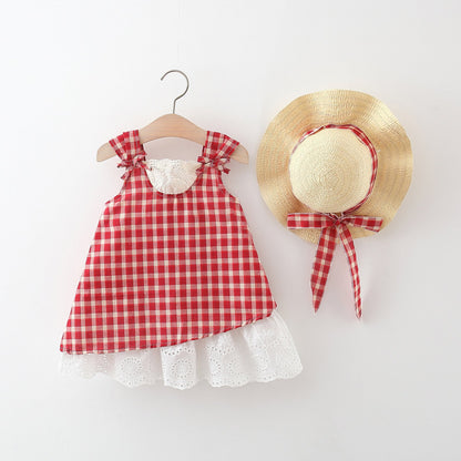 Girls Summer Plaid Dress Girls Back to School Dress