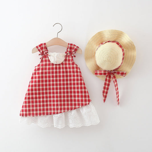 Girls Summer Plaid Dress Girls Back to School Dress