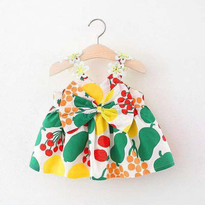 Girls Elegant Floral Dress Girls Summer Holiday Dress