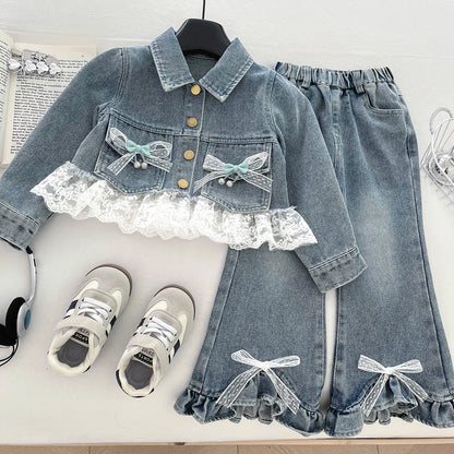 Girls Comfortable Outfit Girls School Daily Outfit Two-Piece Set