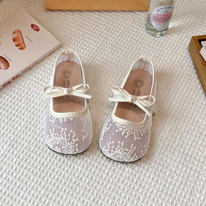 Baby's New Bow Princess Soft-Soled Shoes