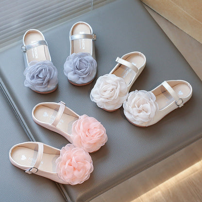 Girls' Floral Flat Princess Slippers