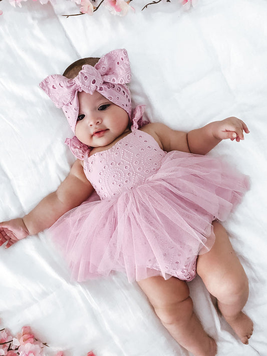 Trixie Belle Lilac Tutu Baby Girl Romper