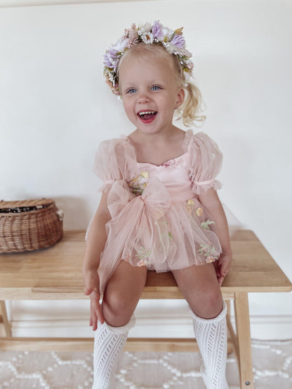 Cupcake Heavenly Pink Baby Girls Tulle Party Romper