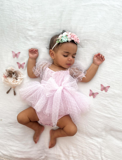Tinkerbell Sweet Lilac Baby Girl Tulle Party Romper