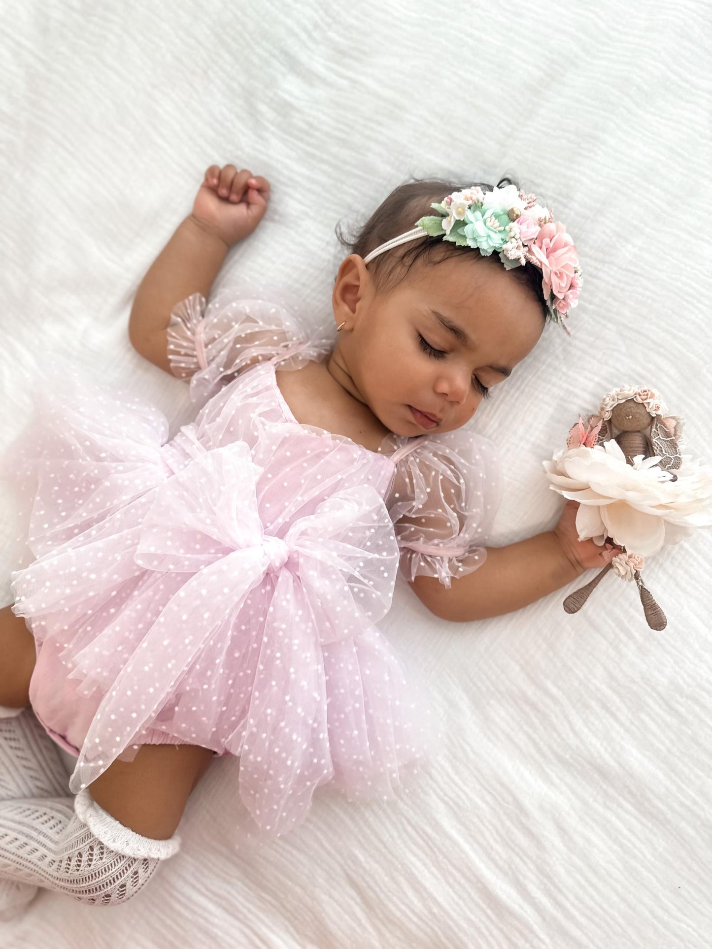Tinkerbell Sweet Lilac Baby Girl Tulle Party Romper