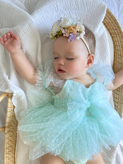 Tinkerbell Peppermint Baby Girl Tulle Party Romper