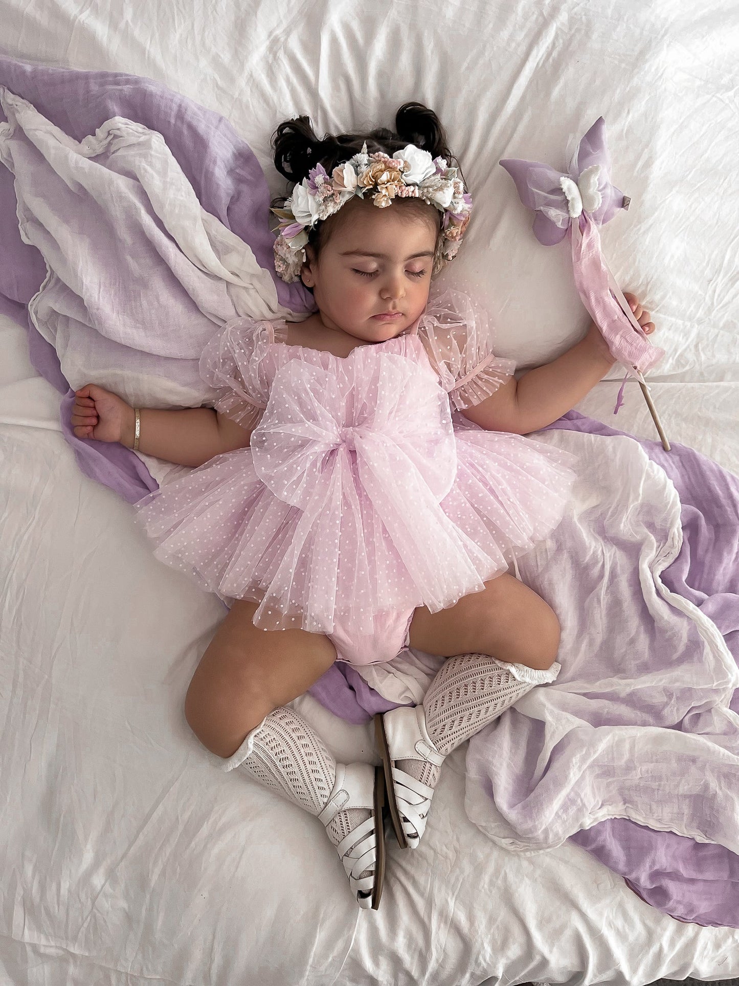 Tinkerbell Sweet Lilac Baby Girl Tulle Party Romper