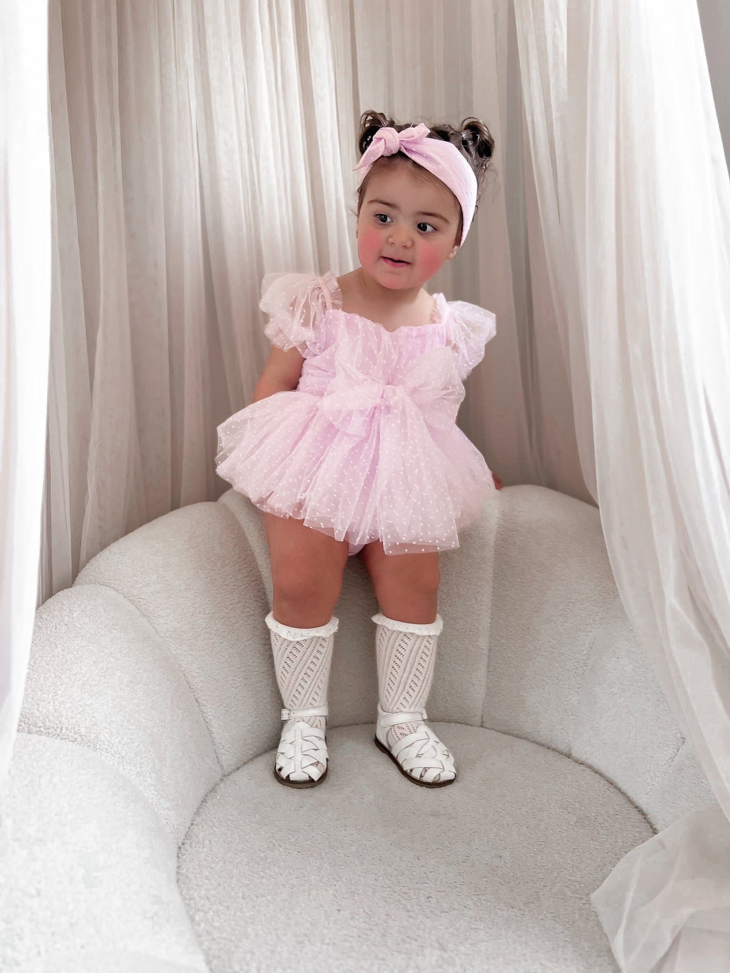 Tinkerbell Sweet Lilac Baby Girl Tulle Party Romper