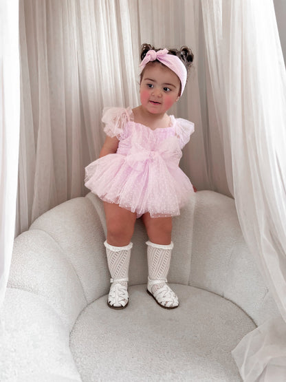 Tinkerbell Sweet Lilac Baby Girl Tulle Party Romper