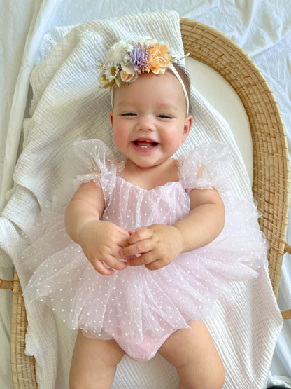 Tinkerbell Sweet Lilac Baby Girl Tulle Party Romper