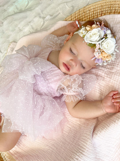 Tinkerbell Sweet Lilac Baby Girl Tulle Party Romper