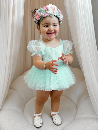 Tinkerbell Peppermint Baby Girl Tulle Party Romper