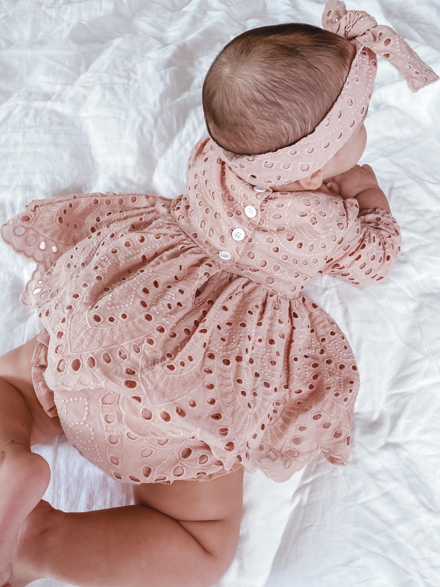 Dusty Rose Pink Ivy Baby Girl Two Piece Set