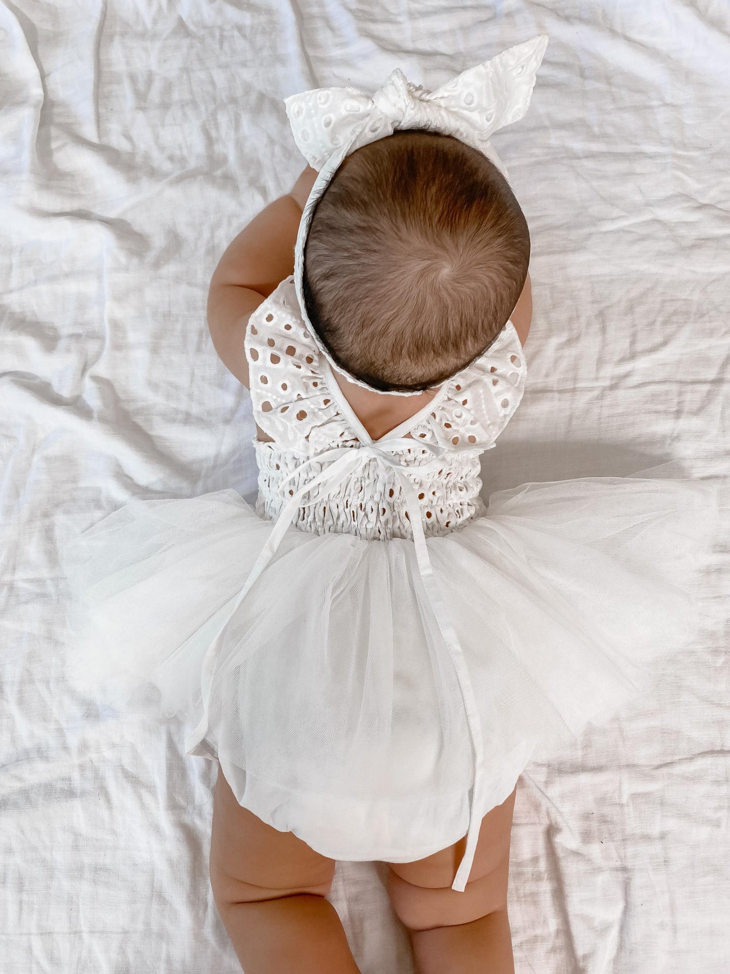 Trixie Belle White Tutu Baby Girl Tulle Party Romper