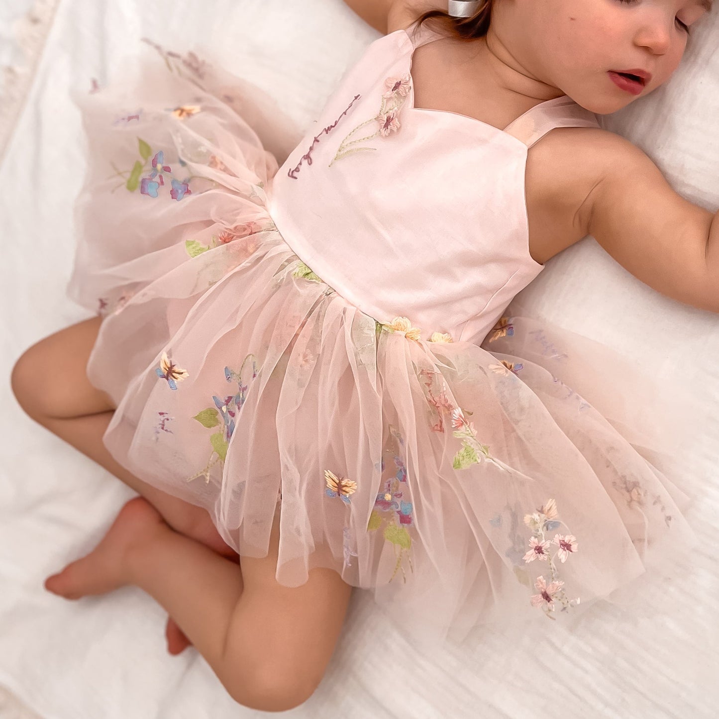 Sugar Plum Heavenly Pink Baby Girl Tulle Party Romper