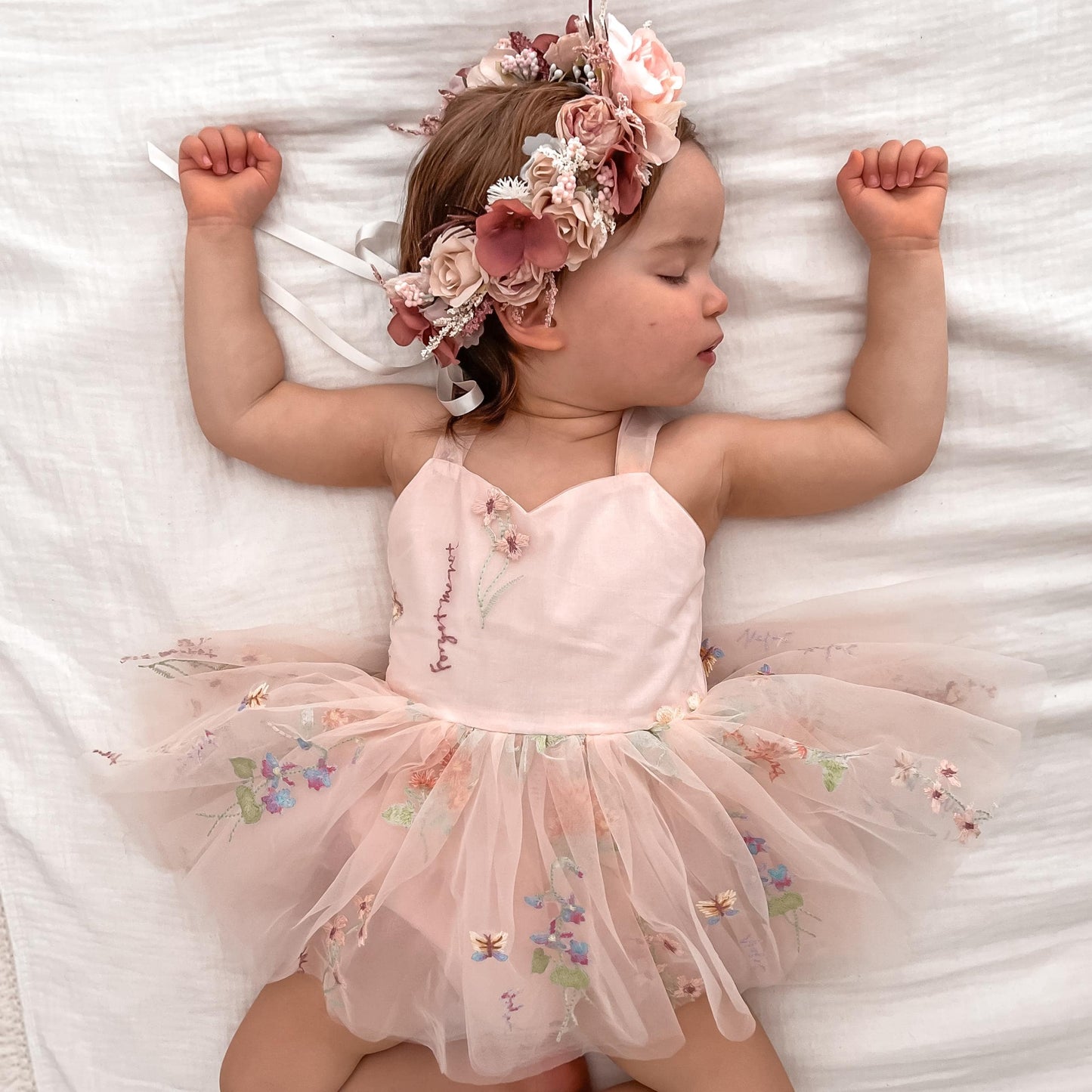 Sugar Plum Heavenly Pink Baby Girl Tulle Party Romper
