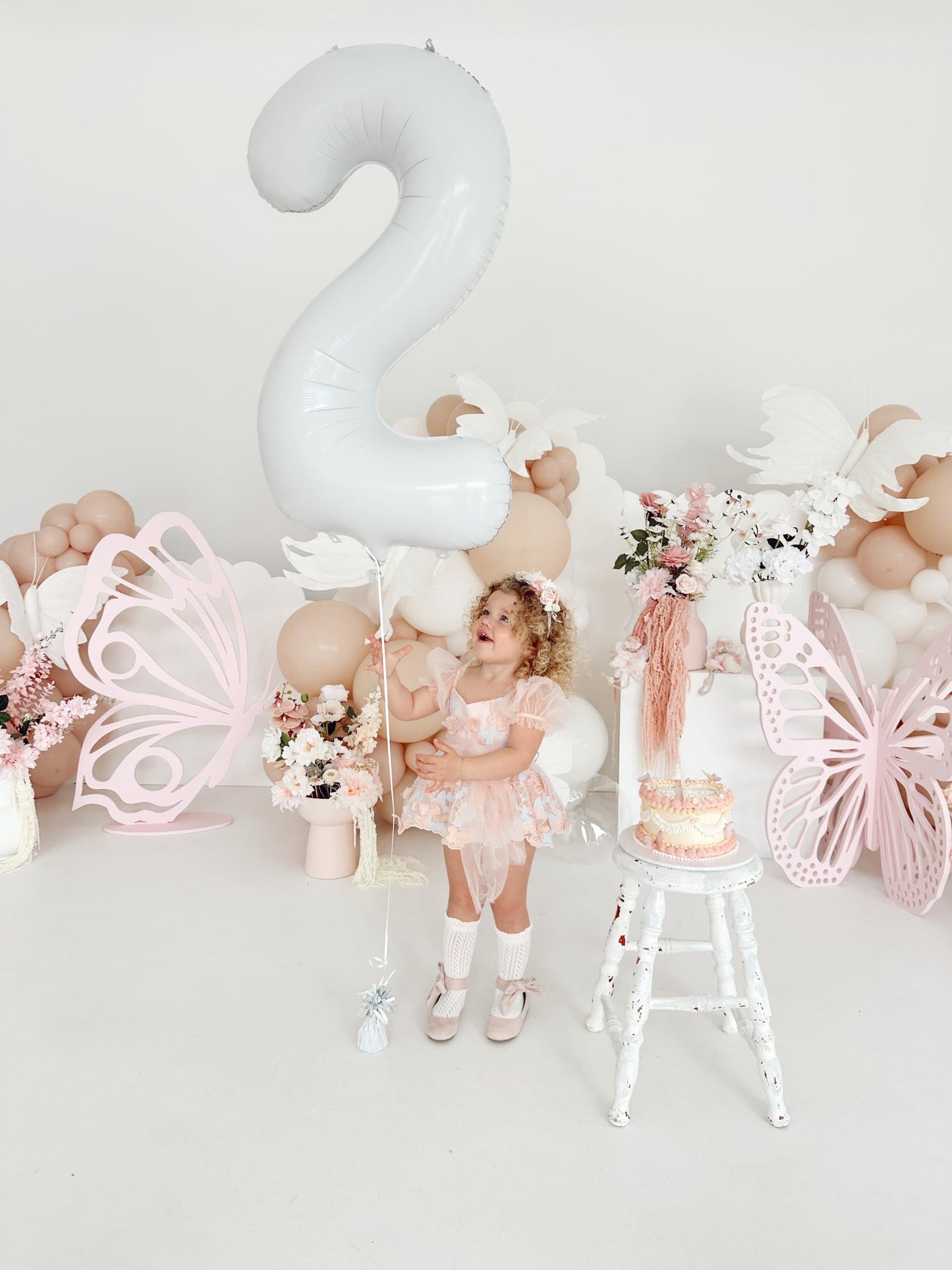 Butterfly Kisses Peach Rose Baby Girl Embroidered Tulle Party Romper