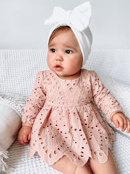 Dusty Rose Pink Ivy Baby Girl Two Piece Set