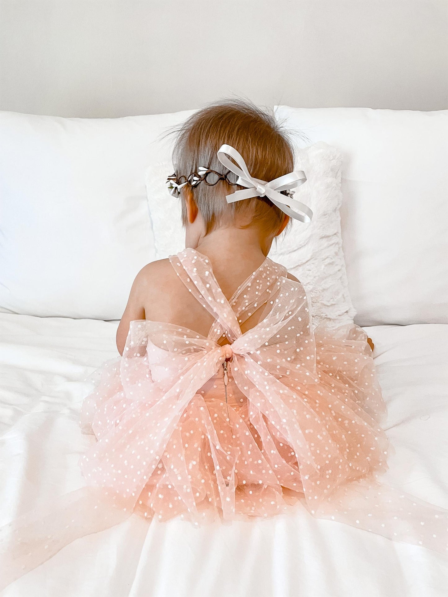 Wildflower Pink Rose Baby Girl Tulle Party Romper