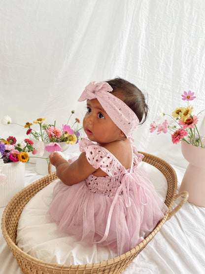 Trixie Belle Lilac Tutu Baby Girl Romper