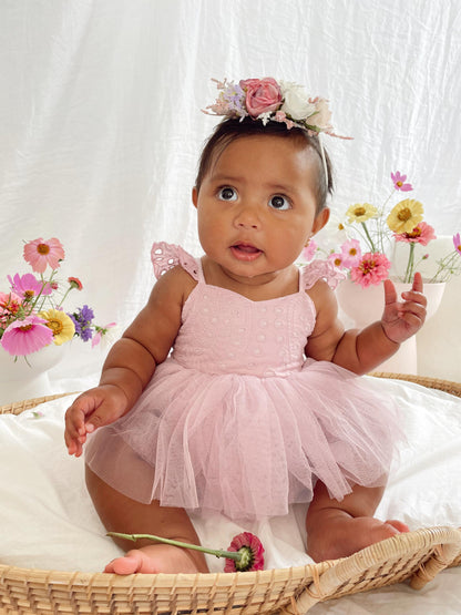 Trixie Belle Lilac Tutu Baby Girl Romper