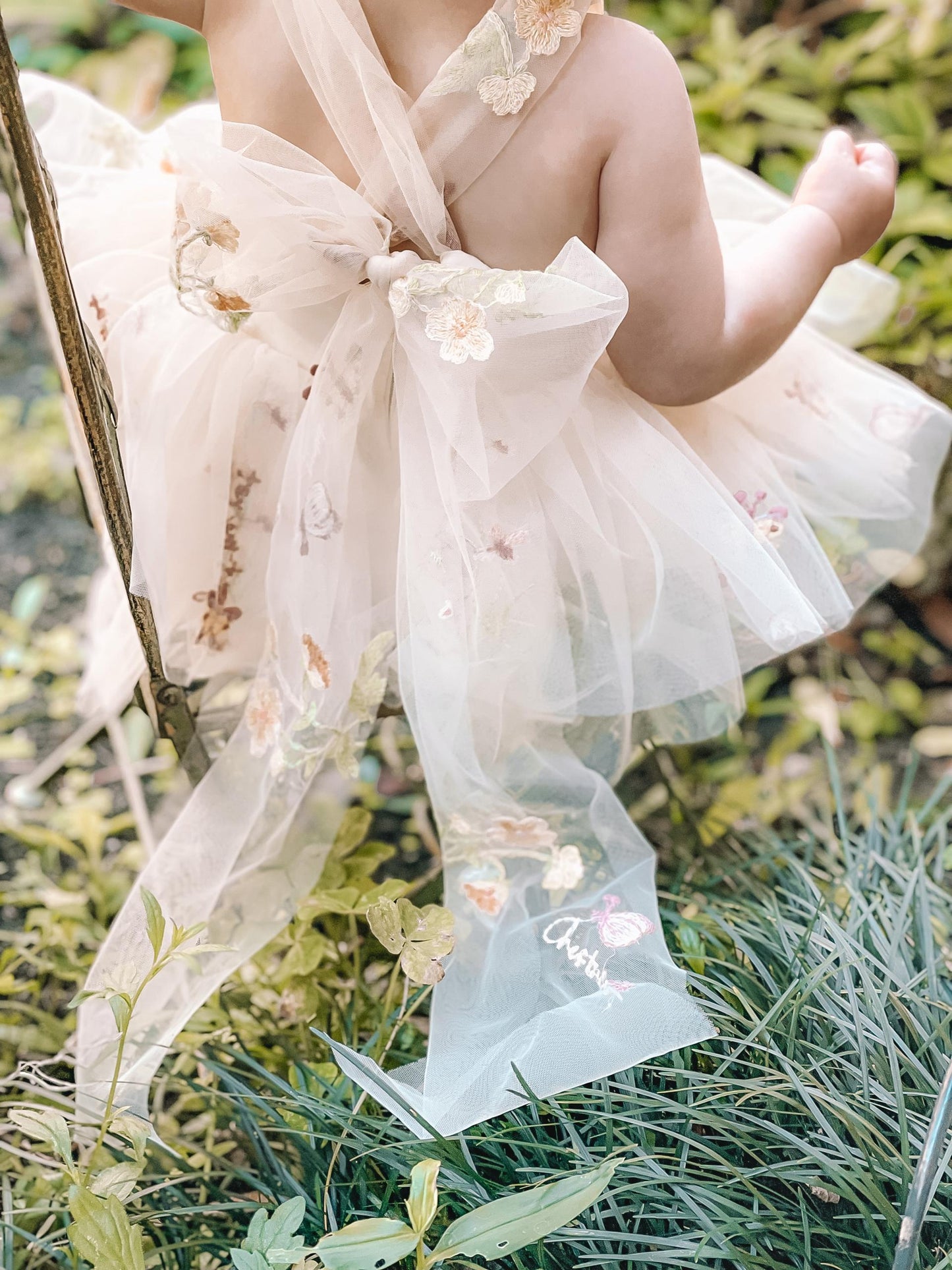 Sugar Plum Lemon Baby Girl Tulle Party Romper